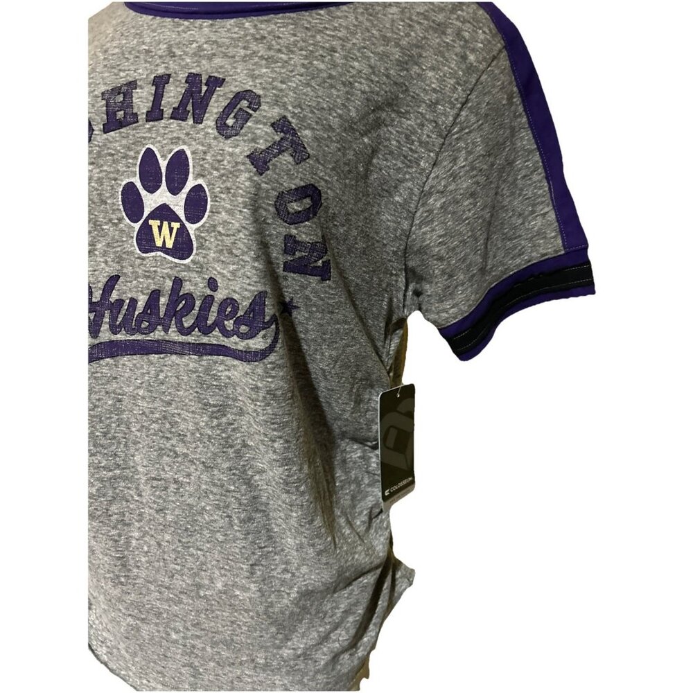 NEW Washington Huskies Colosseum Athletics Distressed Tee Shirt Women's M - Picture 4 of 10